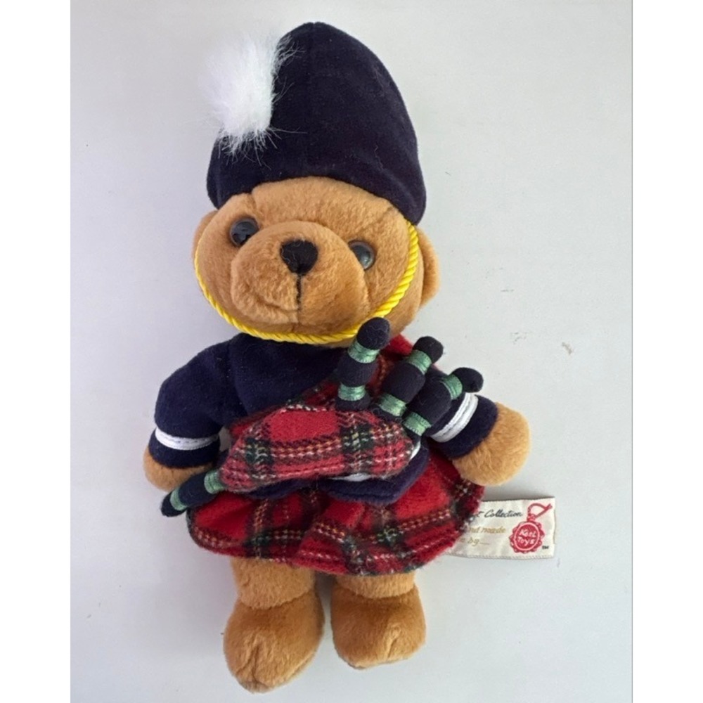 Keel Toys Simply Soft Scottish Bagpiper Teddy Bear Plush Tartan Kilt 8.5 Inch